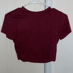 Burgundy crop top